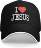 Я люблю Иисуса Христианская Бейсболка Полиэстер Регулируемая Кепка Тракер для Взрослых