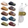 1Pcs Leather Cable Winder Earphone Accessories Cord Organizer Charger Cable Protector Clips Cord Holder Cable Management