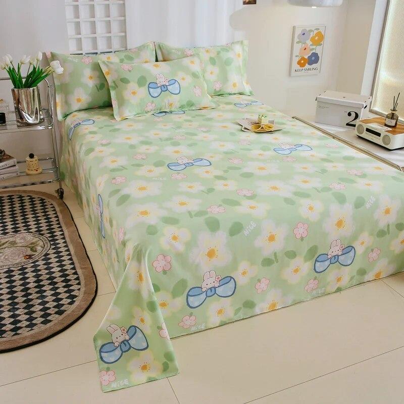 Простая хлопковая простыня с принтом, современная большая простыня, удобное студенческое покрывало, универсальная пылезащитная простыня Four Seasons