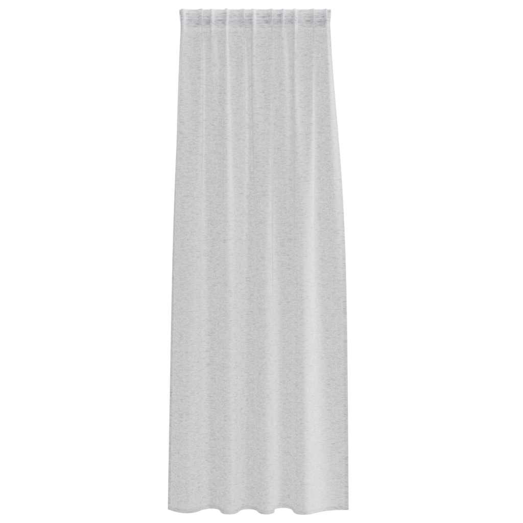 Voile Curtain 2 pcs Light Grey 245 x 140 cm Polyester