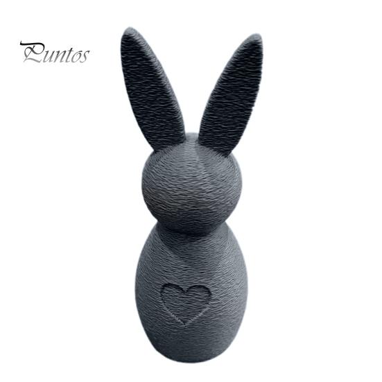 Пасхальный кролик, 3D-печатная фигурка кролика, минималистичный кролик, центральный элемент для домашнего стола, книжной полки, пасхальное украшение камина