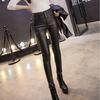 Fashion Women Solid Casual Keep Warm Trousers Sexy Leather Tight Leggings Pants
