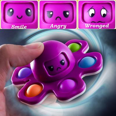 Непоседа игрушки аутизм снятие стресса силиконовые интерактивные флип осьминог изменить лицо Spinner Push Pop Bubble Fidget игрушка для спиннеров