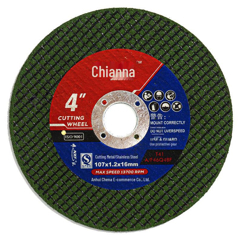 Диск для резки смолы Xiongfeng Chianna 107x1,2x16, шлифовальный круг с двойной сеткой для металла и нержавеющей стали.