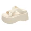 Fashion Summer Women Slippers Beach Flip-Flops Ladies Chunky Shoes Wedge Heels Outside Solid Color Sandals High Platform Slippers 8.5CM