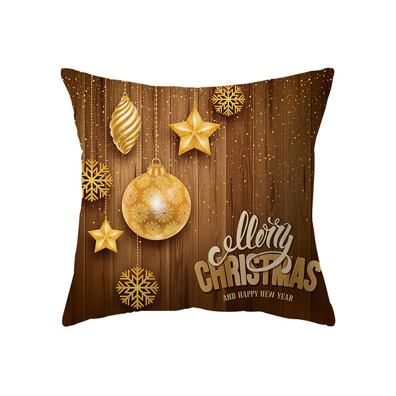 Christmas Theme Decorative Printing Pattern Cushion Cover Home Living Room Sofa Decorative Pillow Pillow Cover
