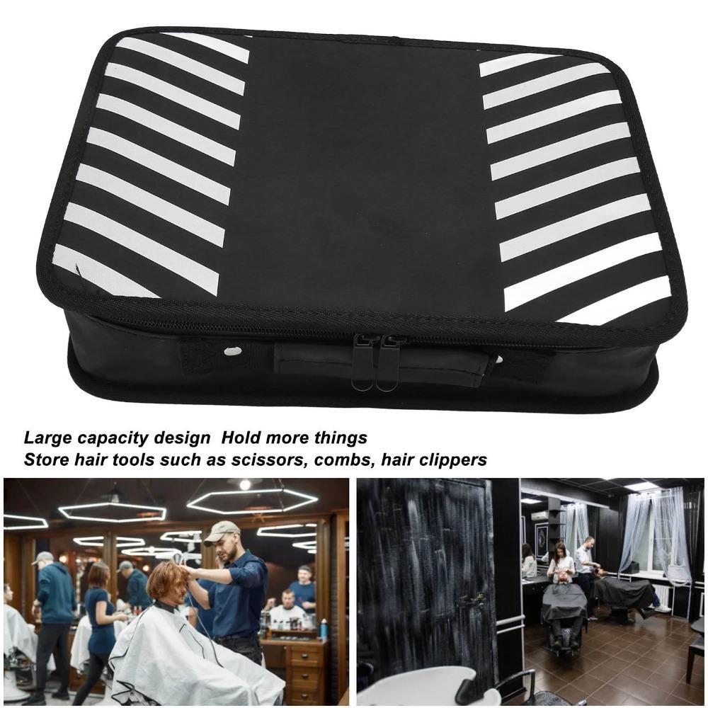 PU Barber Tool Bag Organized Compartments Hair Cutting Grooming Kit Storage Organizer Travel Use