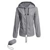 Women's Hooded Lightweight Outdoor Jacket Thin Solid Color Submachine Jacket