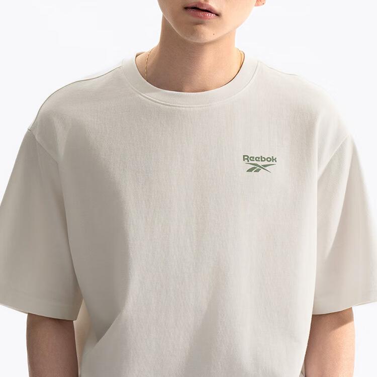 Reebok American Style Comfortable Versatile Loose Fit Crew Neck Soft Short Sleeve T-Shirt Unisex Tops White 24SRM435UGW1