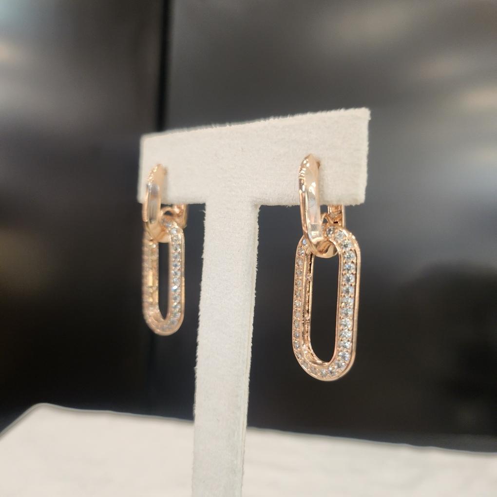 ARTRIA Двойные круглые серьги-клипсы в одно касание APSERIN0004PKF