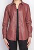 Handmade Casual Formal Wear Stylish Women's Leather Shirt Genuine Soft Lambskin