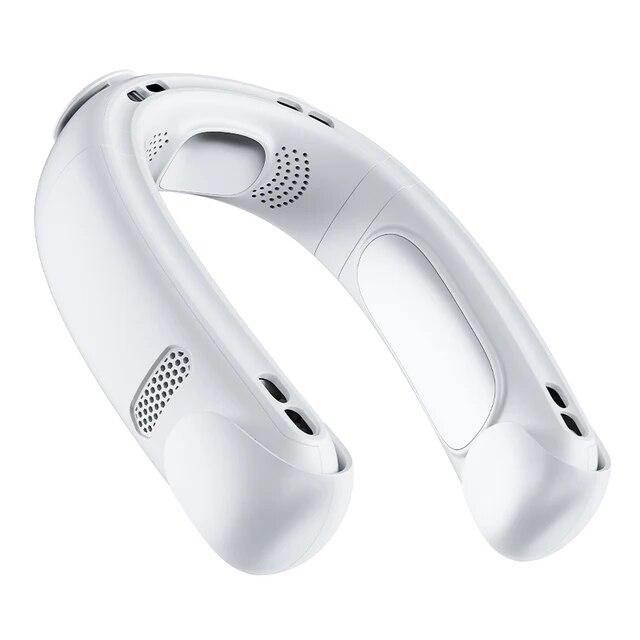 Портативный шейный вентилятор 5000 мАч, USB перезаряжаемый безлопастный вентилятор, бесшумный мини-электрический шейный ремешок, переносной кондиционер, охлаждающие вентиляторы