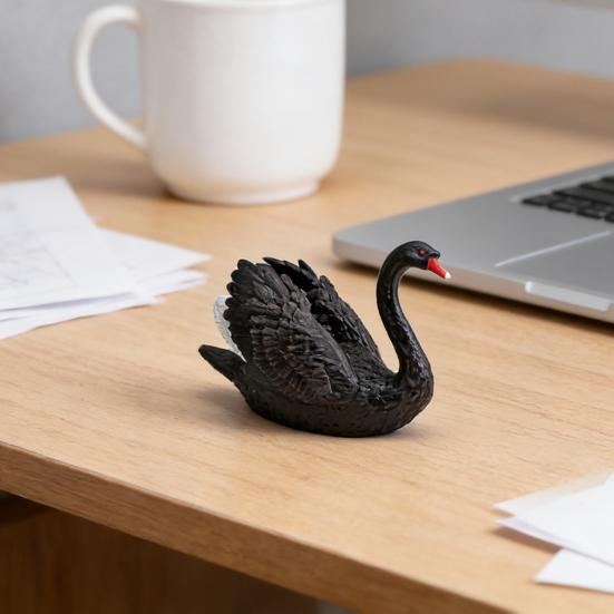 Simulation Swan Model White Swan Figurine Miniature Farm Animal Educational Toy Realistic Poultry Decoration Ornament