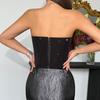 Women's Sequin Tube Top Clubwear – Sparkly Strapless Party Top with Metallic Futuristic Shine, Sexy Night Out Shirt
