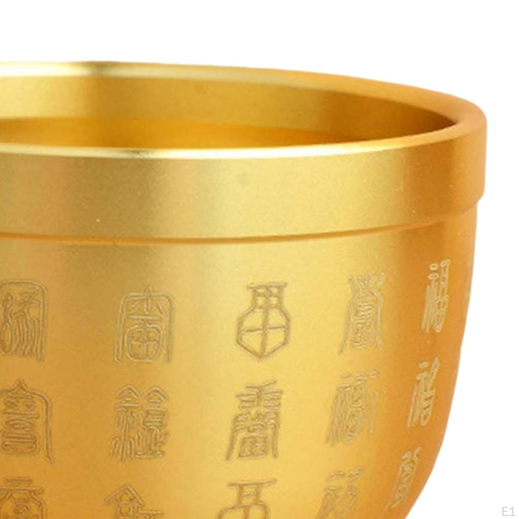 ADM Brass Fengshui Bowl Feng Shui Wealth Luck Chinese Traditional Treasure for Good