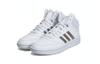 adidas Neo Hoops Mid 3.0 K Нескользящая Амортизация Устойчивая к истиранию Средняя высота Детские скейтбордические кроссовки Белый Детские HP2662