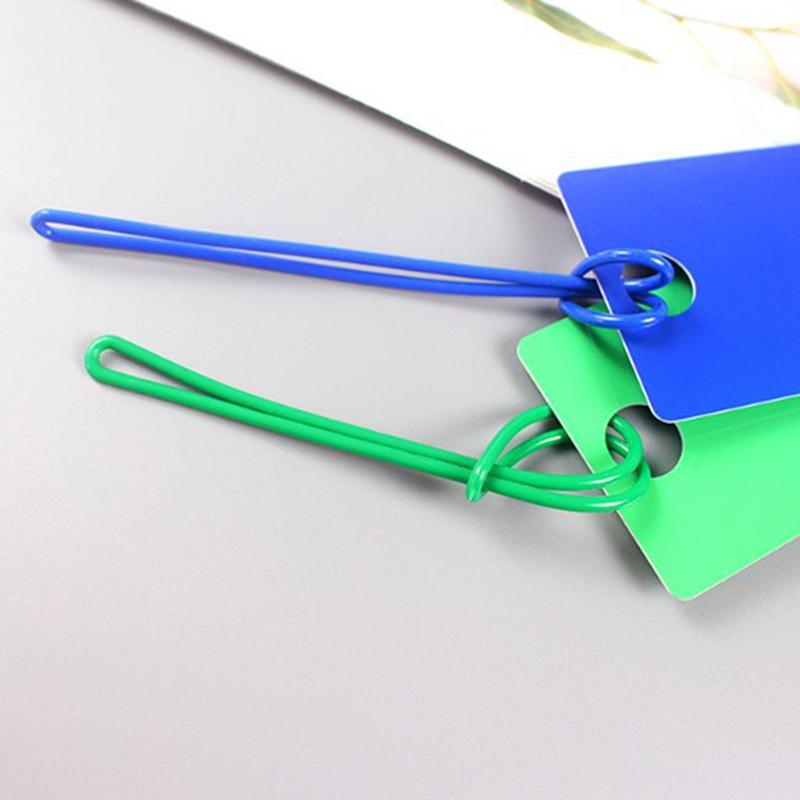 50Pcs Travel Tags Plastic Bag Loops Colorful Luggage Id Label Strap Holder Lanyard Portable Travel Accessories