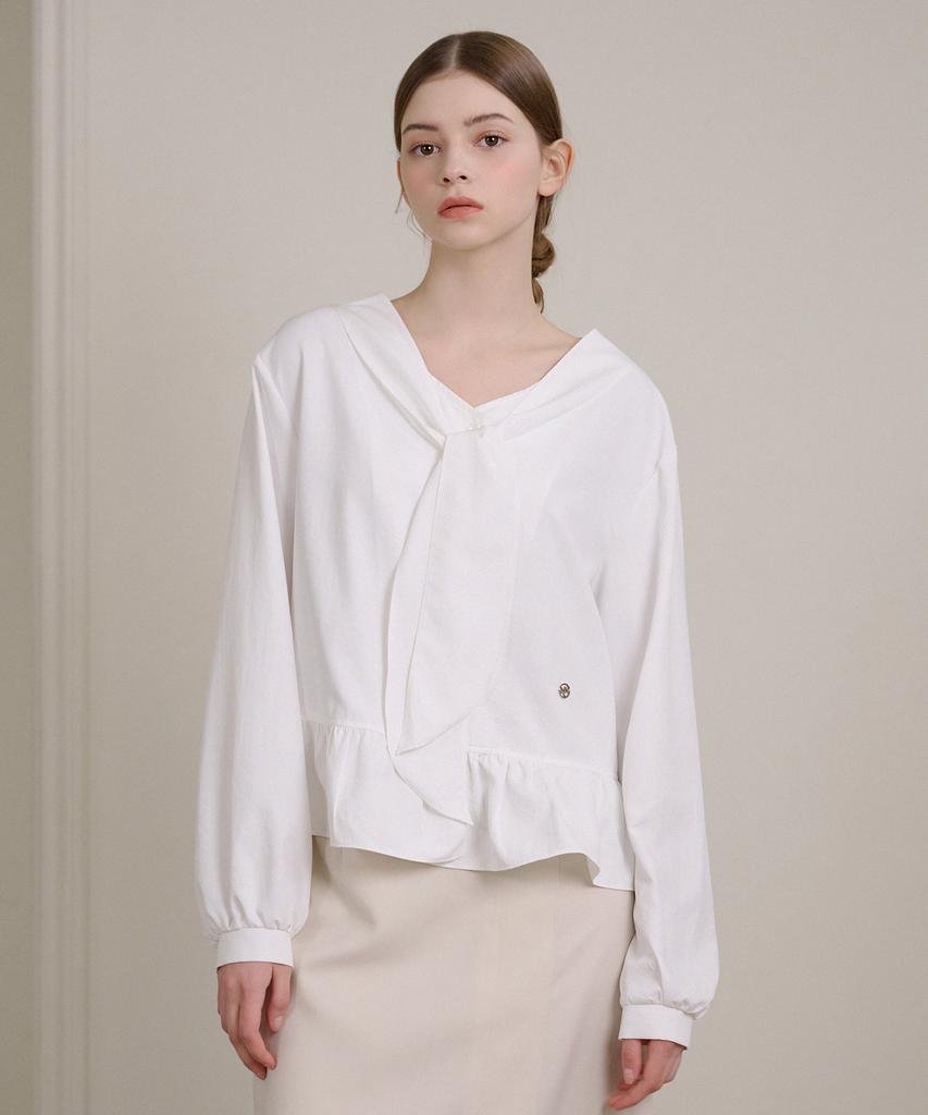 MICANE Pookie Frill Tie Blouse