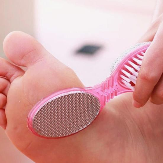 Терка для ног 4-в-1 из нержавеющей стали, доска для пилинга стоп с пемзой, щеткой и наждачной бумагой, инструмент для удаления мозолей и омертвевшей кожи