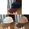 Corduroy Baseball Cap For Women With Embroidered Letters And Wide Brim For Casual Fall Wear