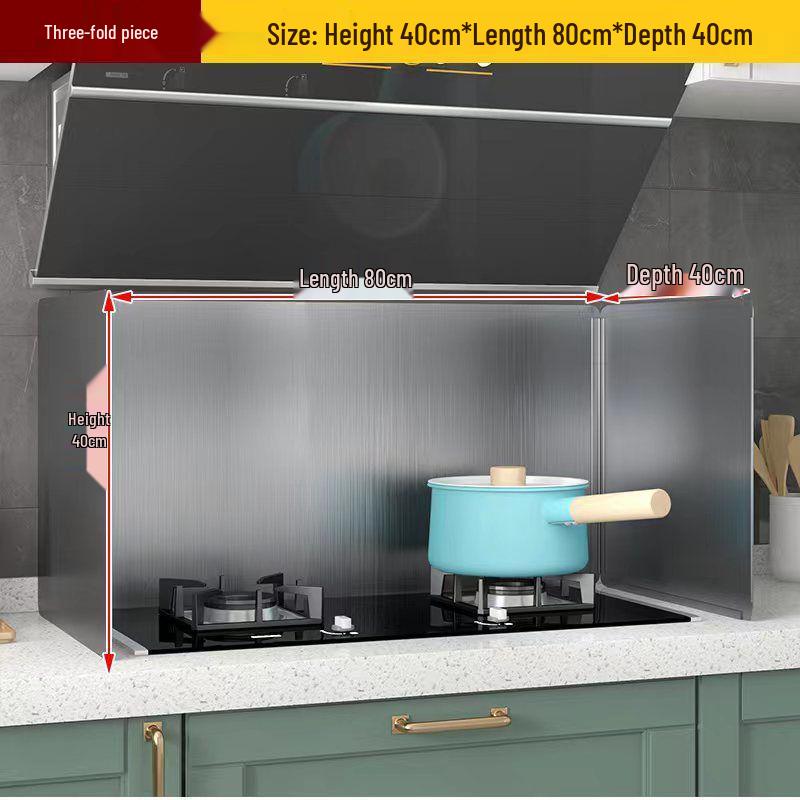 Stainless Steel Kitchen Stove Hood Baffle and Splatter Shield Enclosure