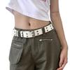 Wide Side For Man Star Hole Waist Strap Women Waistband Double Grommet Hole Korean Waist Belts