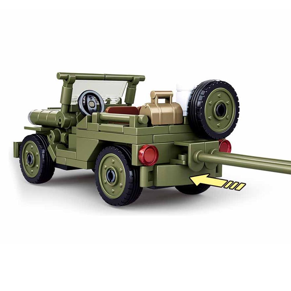 143 шт. B0853 WW2 армия Willys Jeep модель Building Block игрушечные лошадки детские кирпичи военная конструкция подарок для мальчиков
