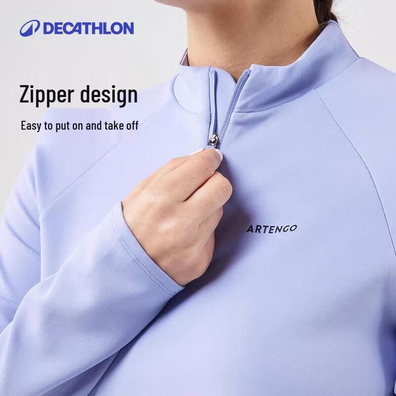 Женский фитнес-топ Decathlon с длинным рукавом, быстросохнущий