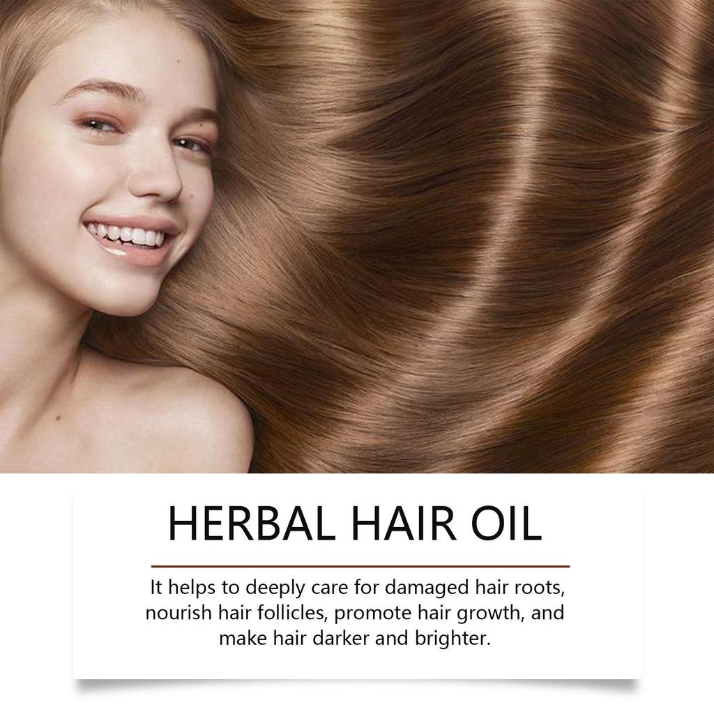Hoegoa Herbal Hair Oil, Moisturizing and Hydrating, Nourishes the Scalp, Improves Dry and Frizzy Hair, Promotes Hair Growth, Suitable for 100ml ...