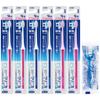 Зубная щетка Clinica Advantage 4 ряда ультракомпактная обычная 6 зубных нитей в комплекте +