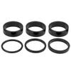 6Pcs Bicycle Headset Spacer Aluminium Alloy Bike Handlebar Stem Spacers for Mountain BikeBlack