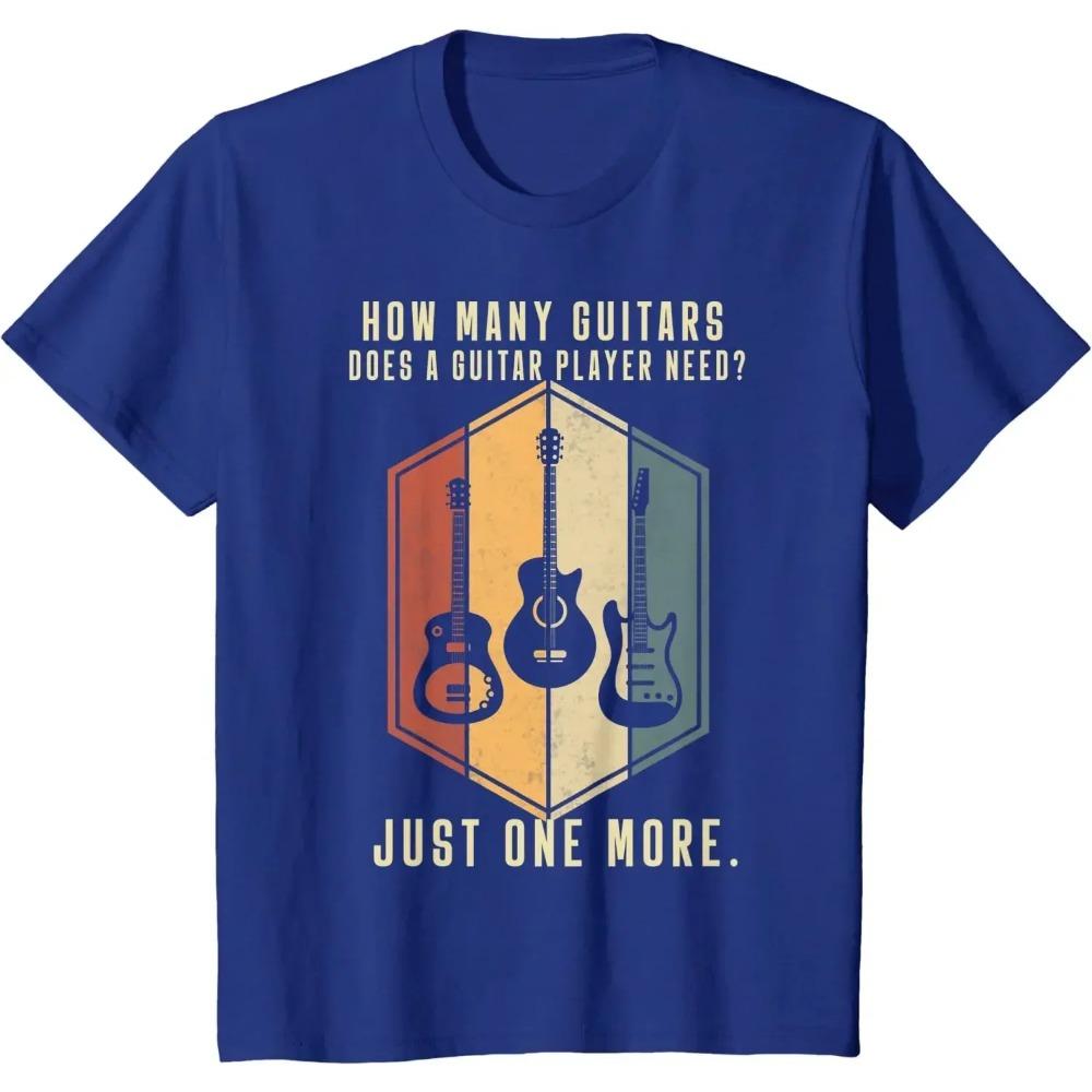 Сколько гитар Подарки для мужчин Гитаристы Музыка Винтаж Футболка Графические футболки Ежедневно Четыре сезона Футболки O-образный вырез