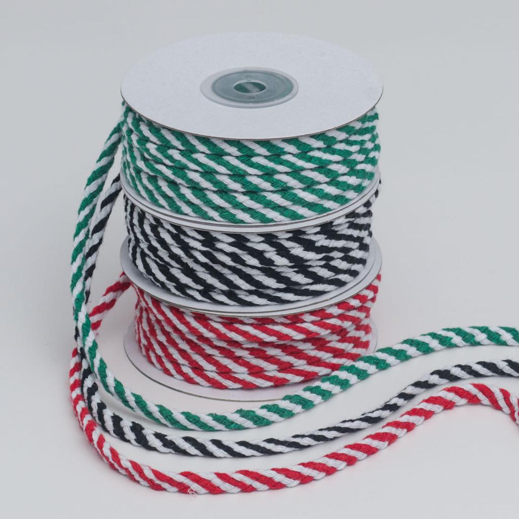 0.8cm Two-color Cotton Rope Christmas Day Decoration Diy Handmade Braided Rope Binding Dumplings Line Colorful Package Dumpling Rope Home Decoration
