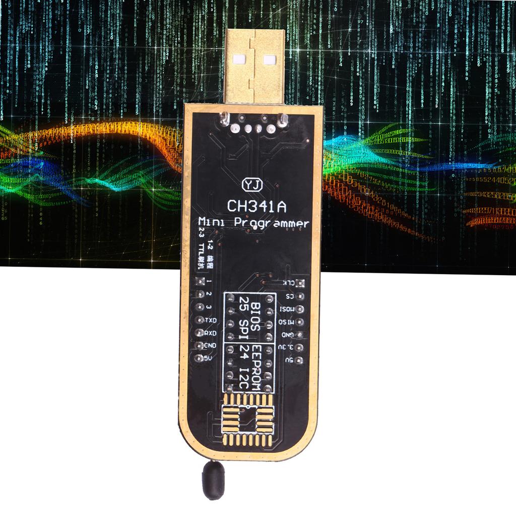 CH341A USB Programmer EEPROM BIOS Flasher Programmable Logic Circuits with SOP8 Flash Clip Suitable for 24 25 Series