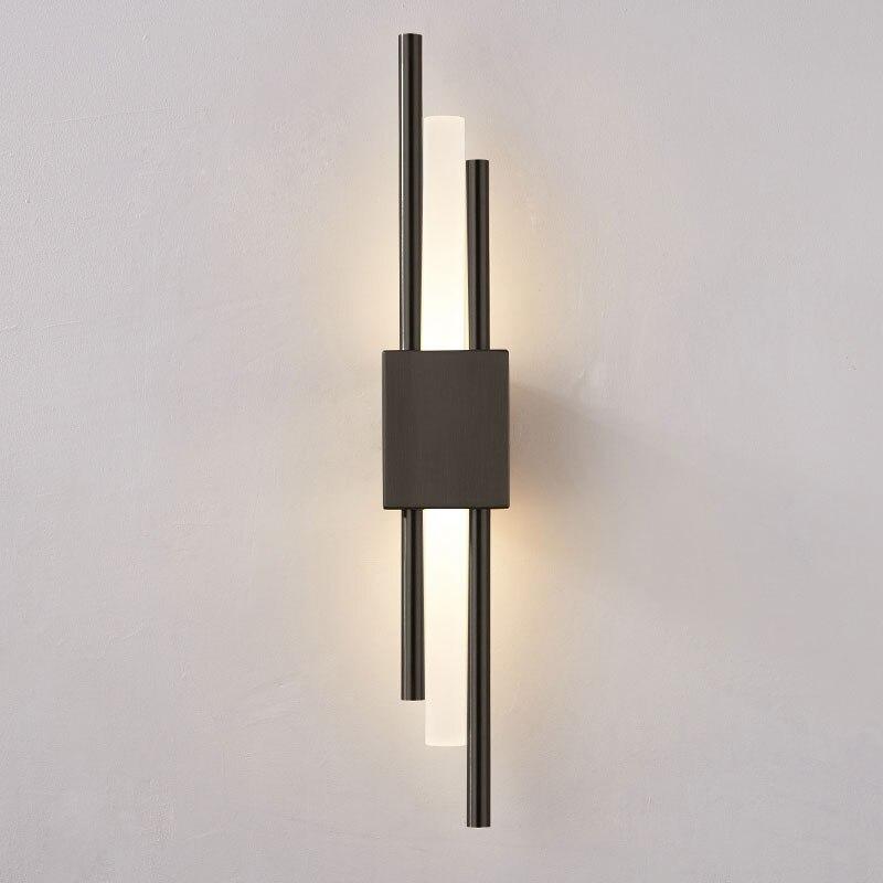 Полностью медный прикроватный настенный светильник для спальни, простой постмодернистский настенный светильник для гостиной, прохода, роскошный стиль, настенный светильник