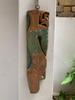Antique Carved Wood Wall Panel: Distressed Indian Decor
