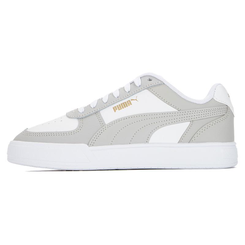 PUMA Caven Comfortable Abrasion Resistant Low top Skateboard Shoes Unisex White Gray (Unisex) Skate Shoes 380810 35