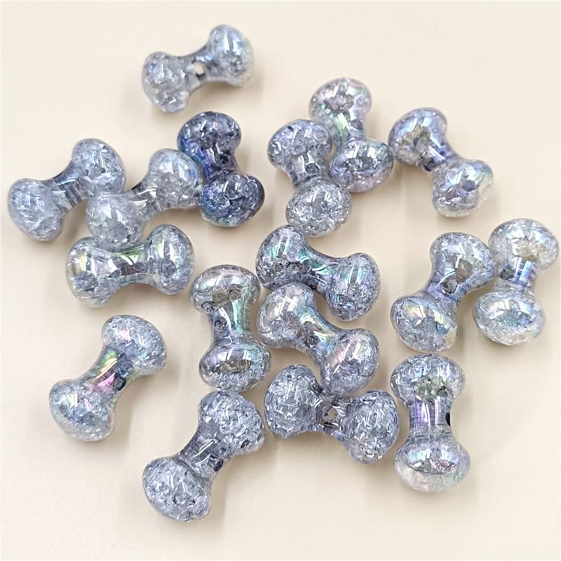 Материалы для изготовления украшений своими руками ручной работы, модные аксессуары в виде гантели, креативные бусины-вспышки цвета кристалл AB, 5 шт., браслет, ожерелье, акриловые аксессуары