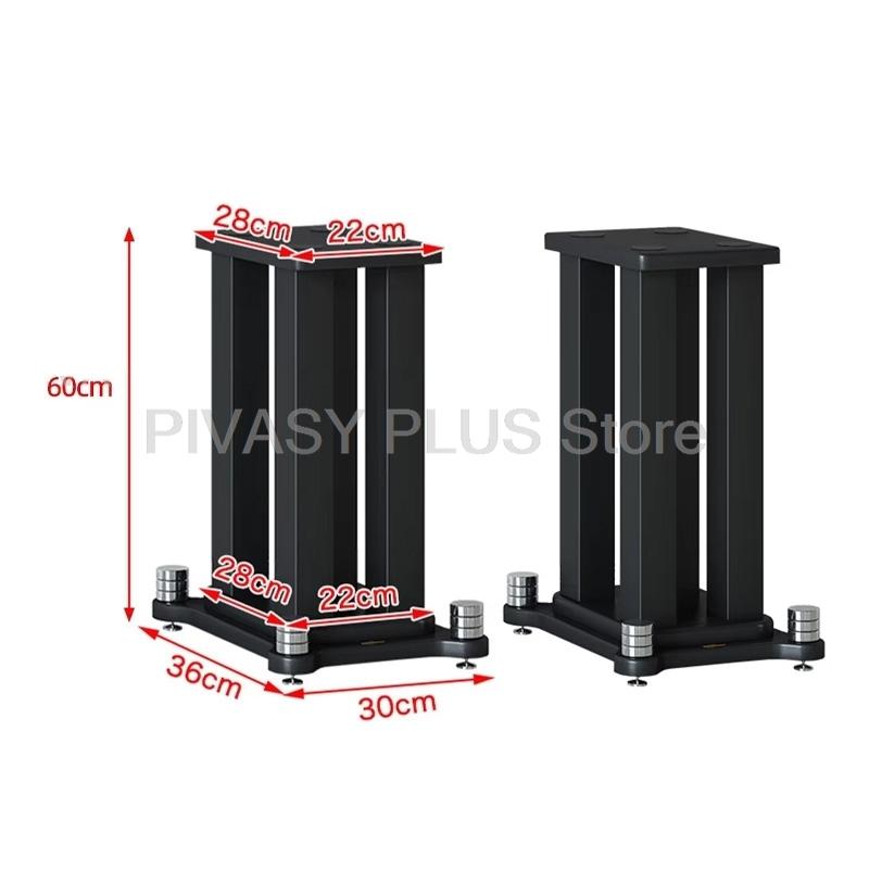 2Pcs 20-80cm Speaker Stand 5x5CM Steel Column Audio Stand Tray Bracket For DJ Bookshelf Speakers Satellite Surround Sound System