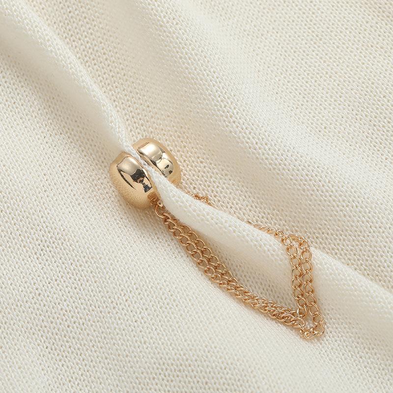 1PC Clothes T-shirt Shortening Artifact Seam-free Top Hem Is Too Long and Shortened Adjustment Buckle Waist Magnetic Fixed Buckle Chain