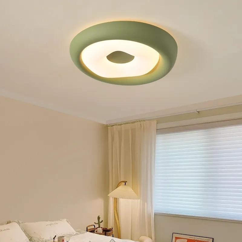 Modern Led Ceiling Light Green Surface Mounted Ceiling Lamp Bedroom Living Room Brightness Panel Light