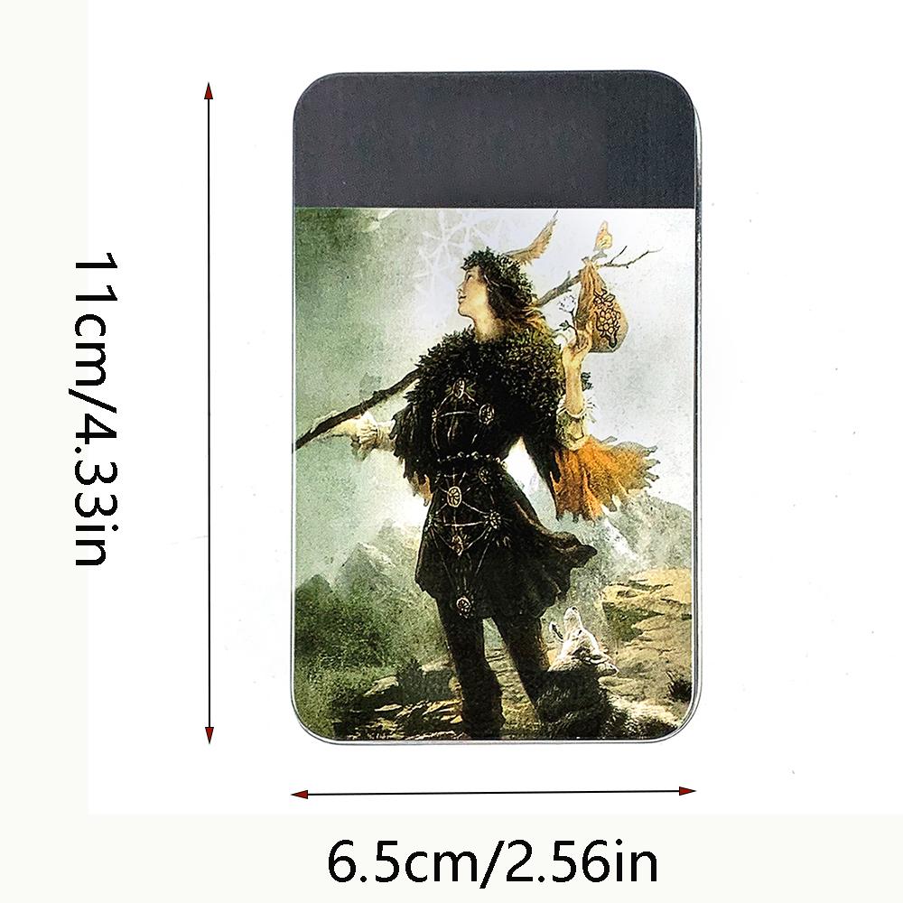 Таро Семейное Развлечение Настольная Игра В Жестяной Металлической Коробке Позолоченный Край Карты Таро Для Гадания Колода Таро