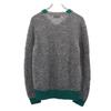 Acne Studios Смесовая шерсть Лонгслив V-образный вырез Вязаный XS Серый свитер Мужской Б/у