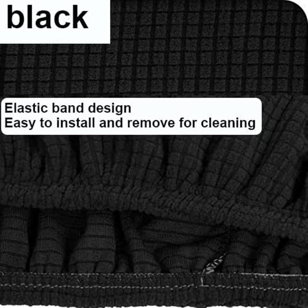 Set of 2 Dining Chair Covers Slipcover with Armrest Curved Back, Height Bar Stools Covers Back Chair Protector for Dining,B