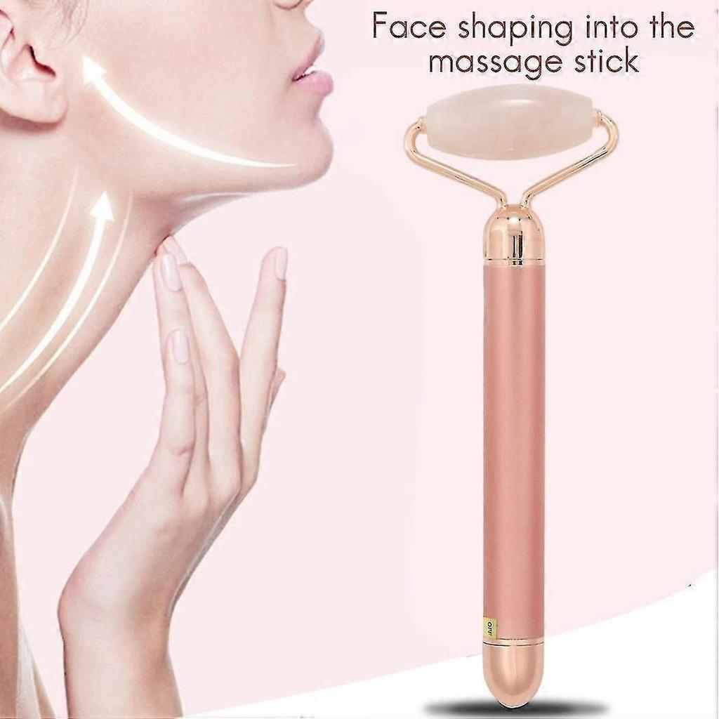 Jade Roller For Face 3 In 1 Electric Vibrating Face Roller Massager Quartz Roller Massager Skin Tig