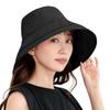 UV Protection Hat Protection Rate X Shading Rate or More X by a Japanese Sun Hat with Chin Newsboy Cap for Women and Black [Fabrich] [UV 100% 99.99%