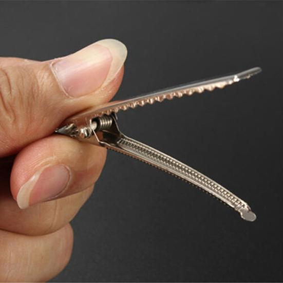 20 Pcs Flat Metal Single Prong Alligator Clips Barrette Bows DIY Hair Accessories