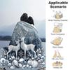 1pc Deer Printing Lightweight Flannel Blanket, Comfortable and Warm Blanket, for Camping Sofa Bed and Couch Office, Suitable for Gift Blanket