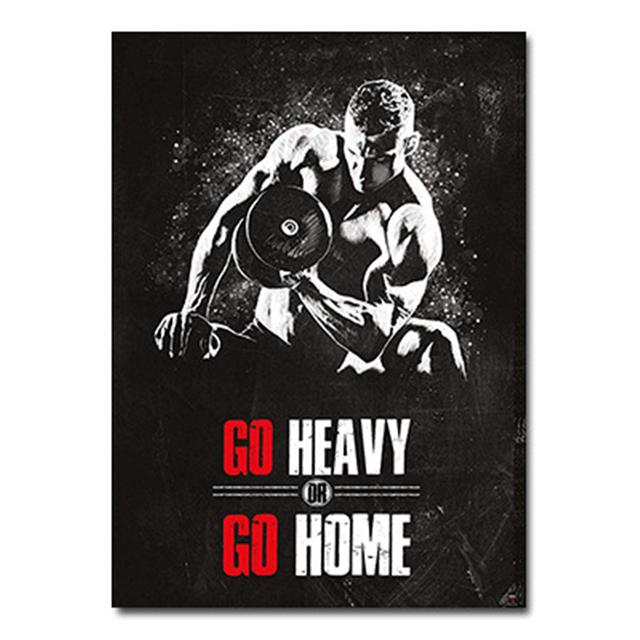 Мотивационная цитата о бодибилдинге Шелковый холст Картины для спортзала Фитнес Спорт Постер и печать Настенная картина для домашнего декора Без рамки