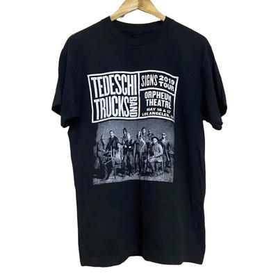 Винтажная футболка Tedeschi Trucks Band Тур 2019 Плотный хлопок Черный S-5XL Футболка SE893 Унисекс